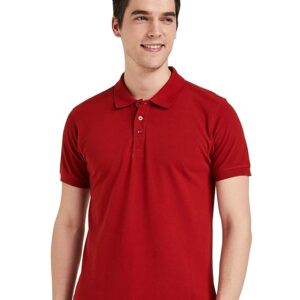 Material composition60% Cotton, 40% Polyester PatternSolid Fit typeRegular Fit Sleeve typeShort Sleeve Collar styleClassic collar, Polo Collar LengthStandard Length Country of OriginIndia